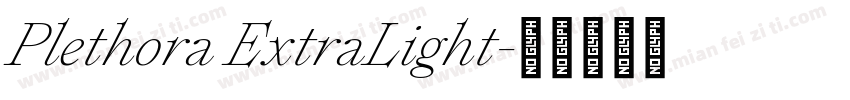 Plethora ExtraLight字体转换